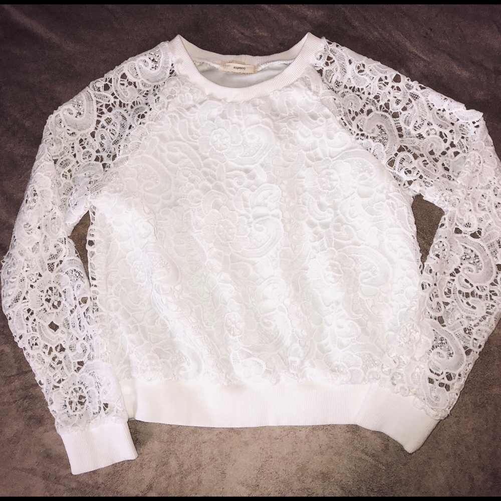 Soprano White Lace Top